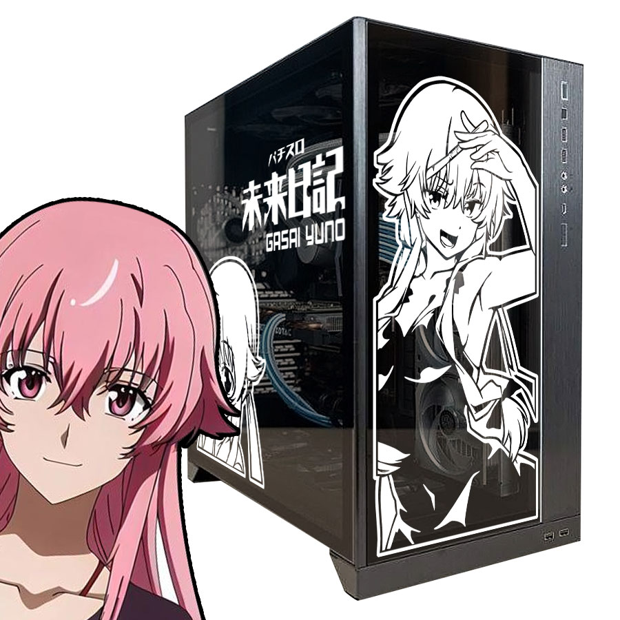Console Gaming Pc Case - Naklejki z anime Future Diary na