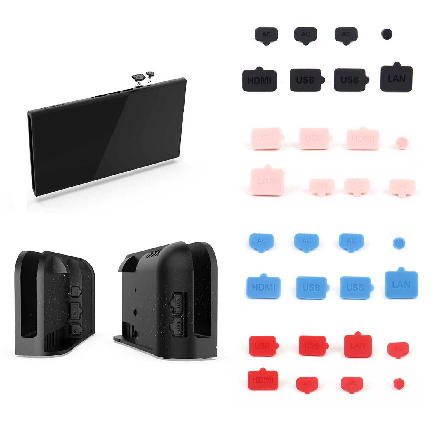Gaming Console Nintendo Switch 2 - Silikonowa zaślepka przeciwkurzowa USB HDMI Type