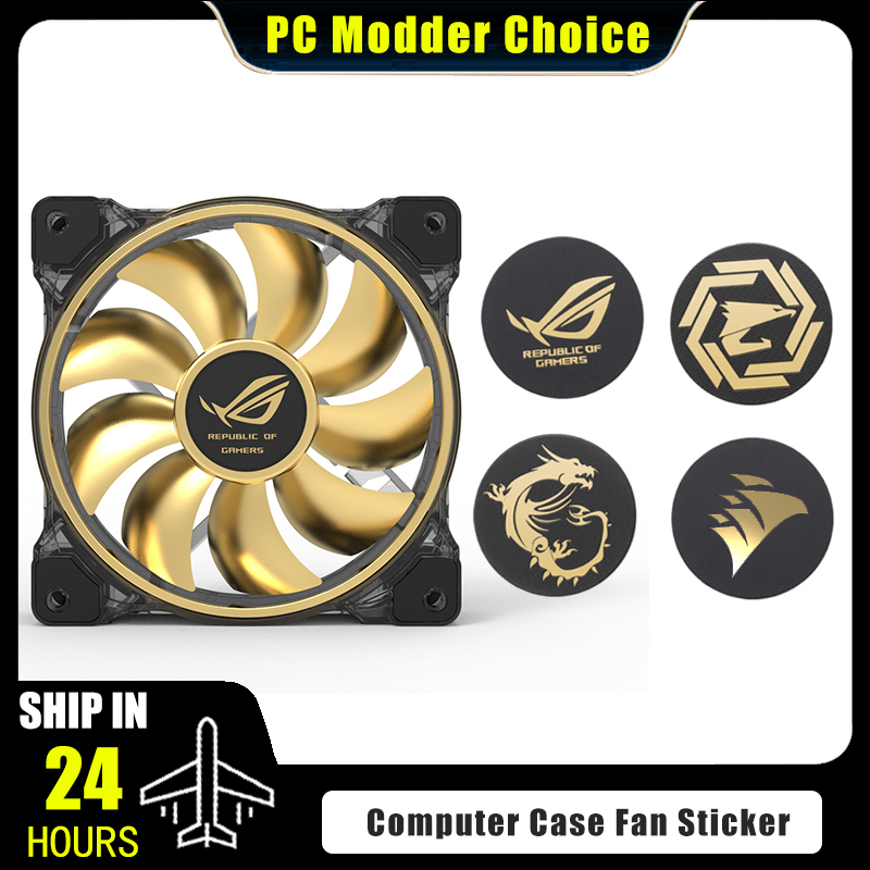 Console Gaming Pc Case - Naklejka z logo wentylatora obudowy komputera,