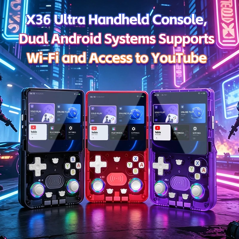 Retro Gaming Console Youtube - Konsola retro X36Ultra, Android 10.0, WiFi,