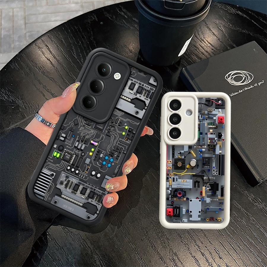 Console Gaming Pc Case - Fioletowe etui na telefon z motywem