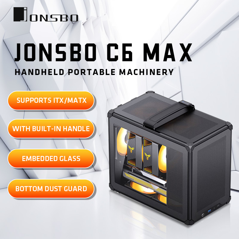 Console Gaming Pc Case - Obudowa JONSBO C6 MAX Mesh Handle