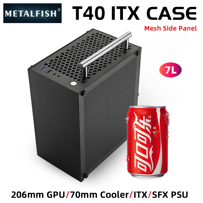 METALFISH T40 Mini ITX czarna  – Console Gaming Pc Case recenzja i cena