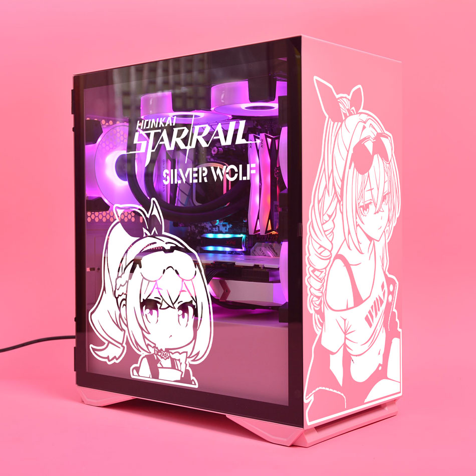 Naklejki Anime Srebrny Wilk na – Console Gaming Pc Case recenzja i cena