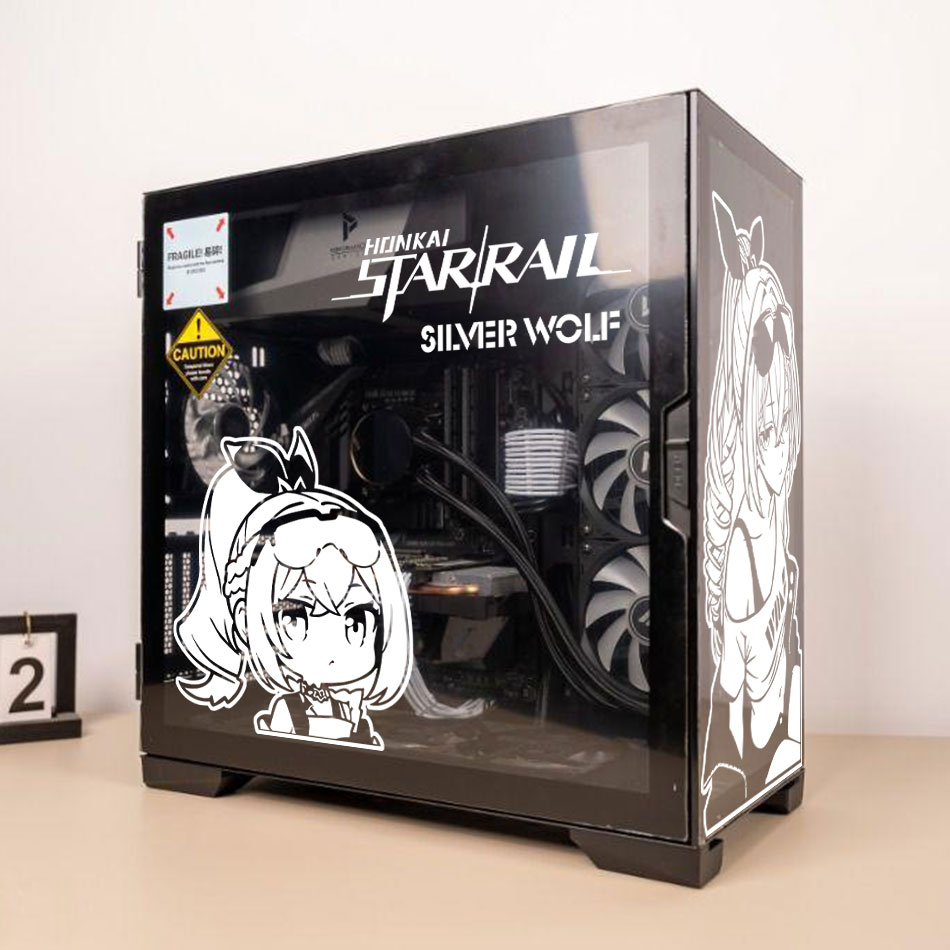 Naklejki Anime Srebrny Wilk na – Console Gaming Pc Case recenzja i cena